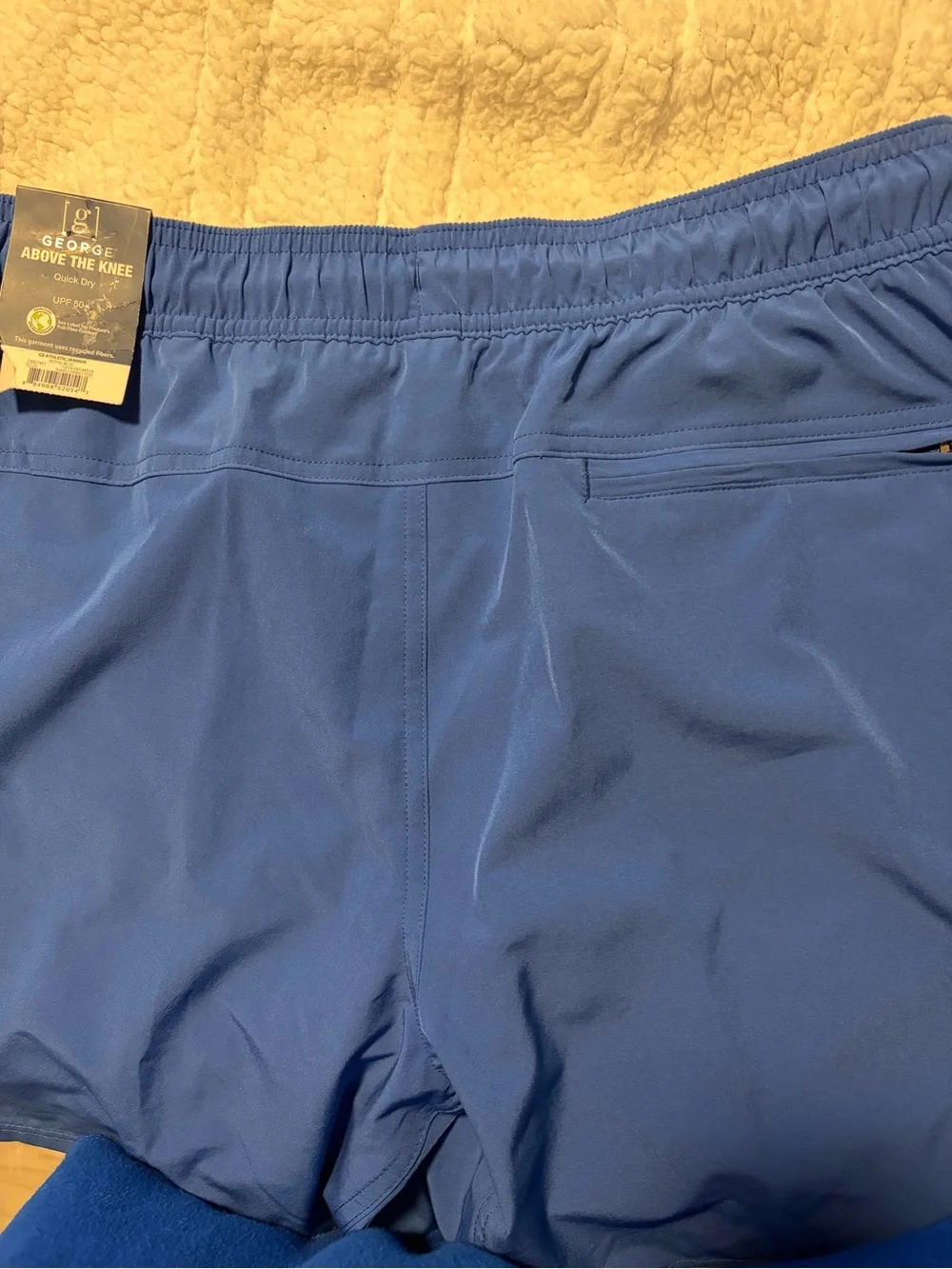 George Royal Blue Swim Trunks with Contrast Drawstring